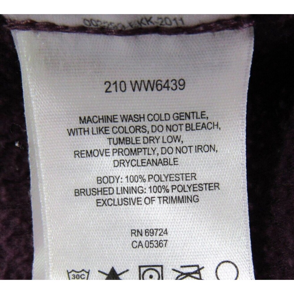 Columbia Women's Size 1X Full Zip Fleece Jacket Purple Toggle Hem Zip Pockets - Picture 3 of 9